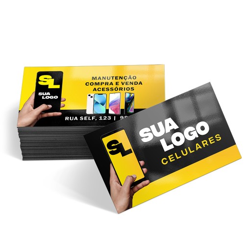 CARTÕES DE VISITA COUCHÊ 300G VERNIZ UV VERNIZ UV TOTAL FRENTE E VERSO - 4X4 -