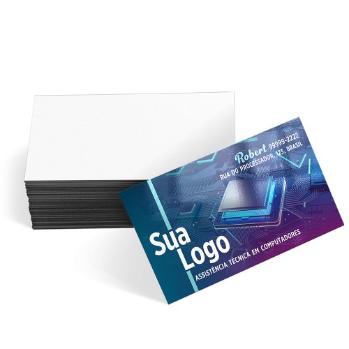 CARTÕES DE VISITA COUCHÊ 250G LAMINAÇÃO BRILHO  4X0 SÓ FRENTE